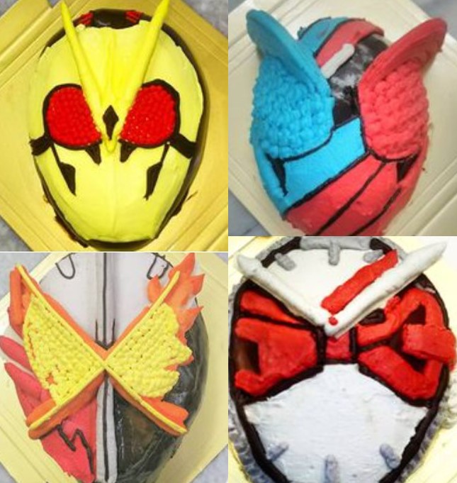仮面ライダー　立体誕生日ケーキ　クリスマスケーキの代用として